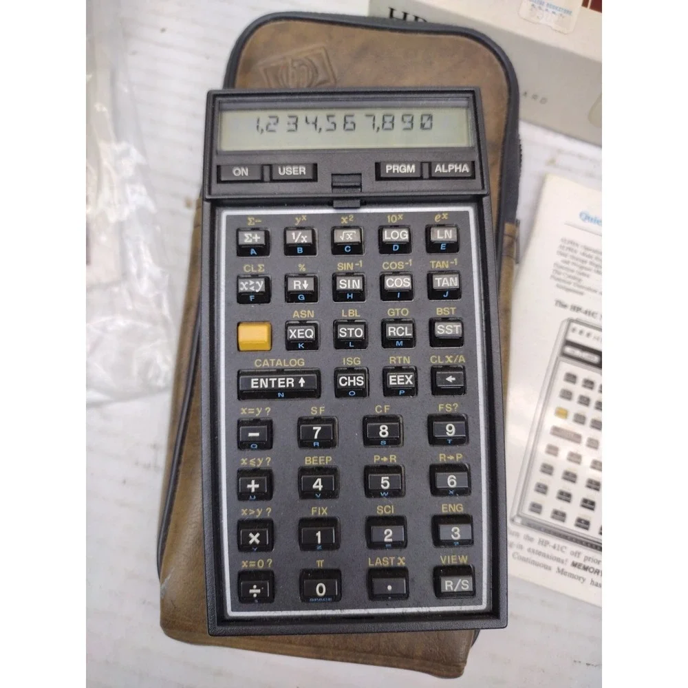 Vtg Hewlett Packard HP-41C Calculator Collection Memory Mod Math Games PAC Books